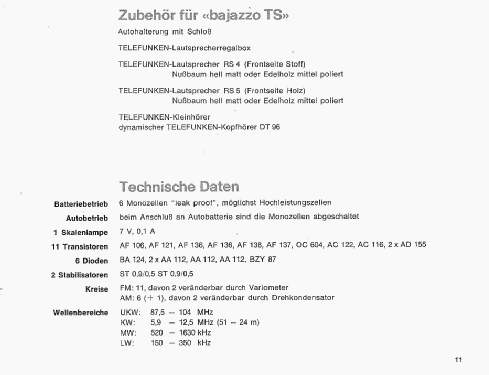 Bajazzo TS-3611; Telefunken (ID = 1304340) Radio
