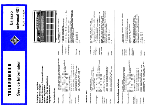 Bajazzo Universal 401; Telefunken (ID = 1928487) Radio