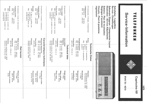 Capriccino 101 RVH 70-4310; Telefunken (ID = 131999) Radio