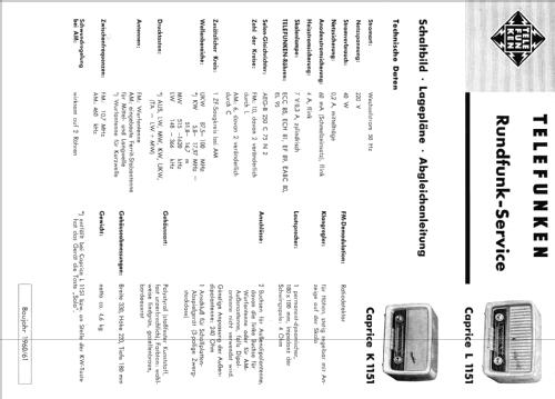 Caprice K1151; Telefunken (ID = 1307996) Radio