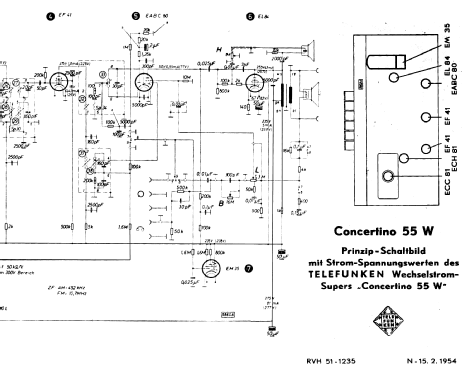 Concertino 55W; Telefunken (ID = 55754) Radio