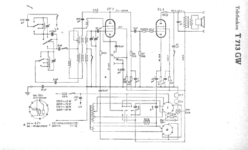 Der kleine Telefunken 713GW; Telefunken (ID = 7829) Radio