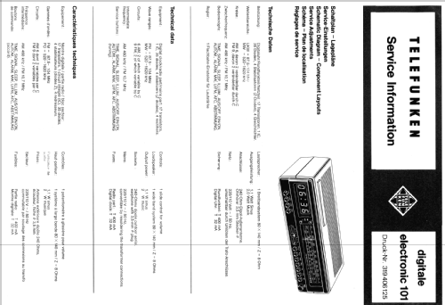 Digitale electronic 101; Telefunken (ID = 178887) Radio