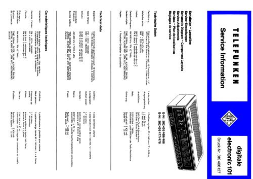 Digitale electronic 101; Telefunken (ID = 2000184) Radio