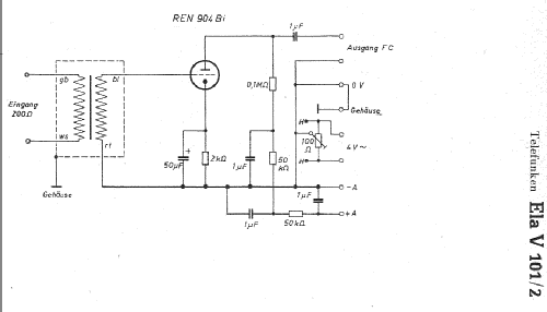 Ela V101/2; Telefunken (ID = 7883) Ampl/Mixer