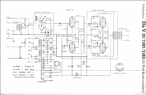 Ela V25/1282; Telefunken (ID = 7899) Ampl/Mixer