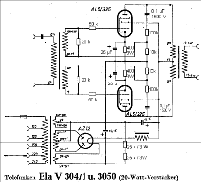 Ela V304/1; Telefunken (ID = 561551) Ampl/Mixer
