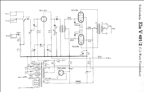 Ela V401/2; Telefunken (ID = 7907) Ampl/Mixer