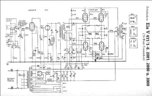 Ela V411/1-6; Telefunken (ID = 7916) Ampl/Mixer