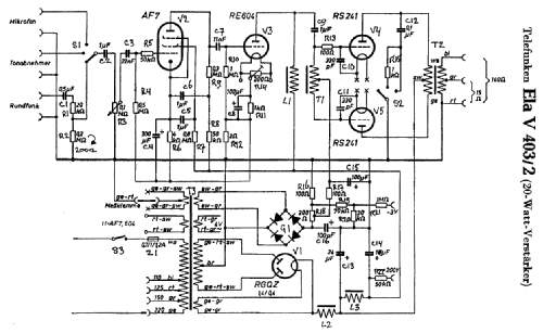 Ela V 403/1; Telefunken (ID = 3007976) Ampl/Mixer