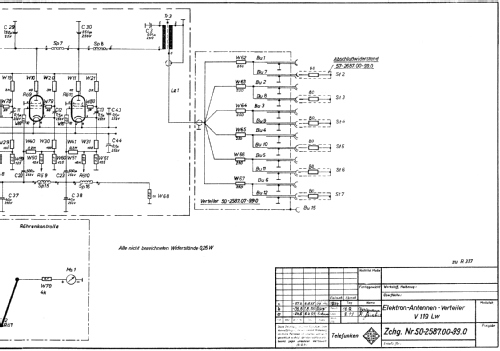 Elektronischer Antennenverteiler V119LW; Telefunken (ID = 440318) RF-Ampl.