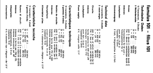 famulus 101; Telefunken (ID = 65005) Radio