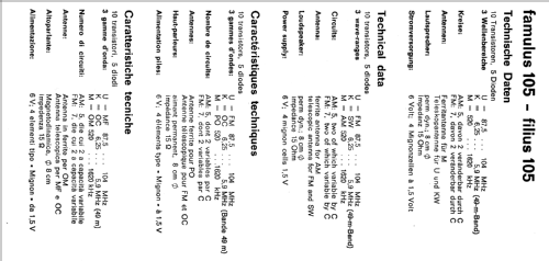 famulus 105; Telefunken (ID = 132147) Radio