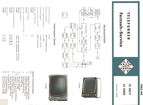 FE2000; Telefunken (ID = 1592693) Television