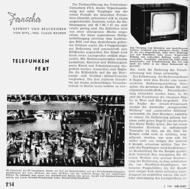 FE8S; Telefunken (ID = 2479413) Télévision