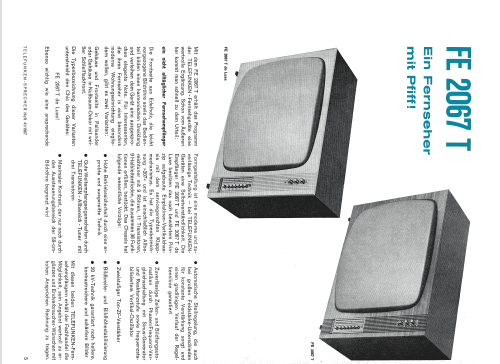 FE-2067-T de luxe; Telefunken (ID = 2070806) Television