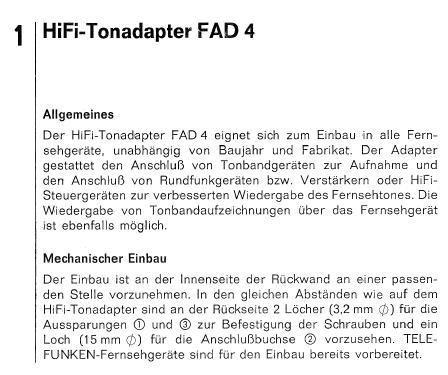 HiFi-Tonadapter FAD 4; Telefunken (ID = 1339943) mod-past25