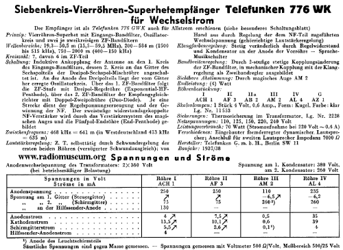 Gross-Super 776WK T776WK; Telefunken (ID = 37580) Radio