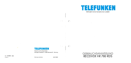 HiFi RDS Receiver HR 780 RDS; Telefunken (ID = 2355501) Radio