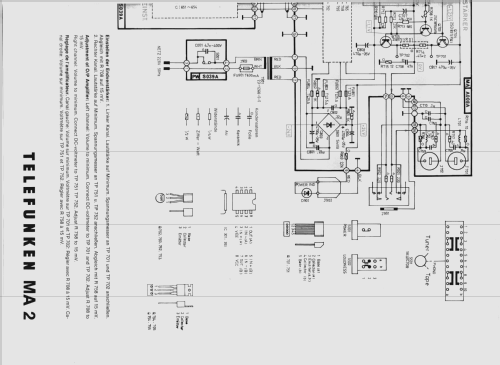 HiFi Stereo Amplifier MA2; Telefunken (ID = 995692) Verst/Mix
