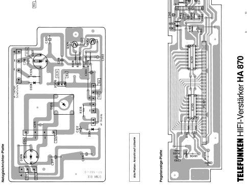 HiFi Verstärker HA870; Telefunken (ID = 1894903) Ampl/Mixer