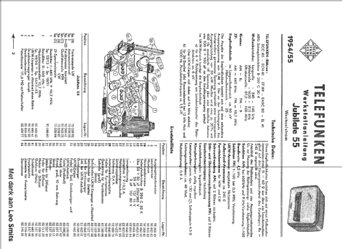 Jubilate 55; Telefunken (ID = 306546) Radio