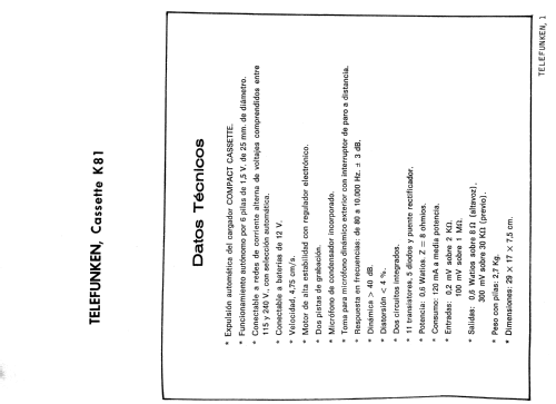 K-81; Telefunken (ID = 2619766) Enrég.-R