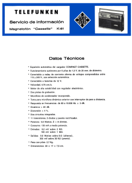 K-81; Telefunken (ID = 2655174) Enrég.-R