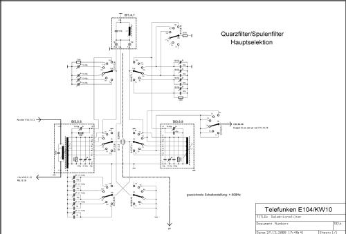 Kurzwellen-Verkehrsempfänger E104Kw/*; Telefunken (ID = 2867970) Commercial Re