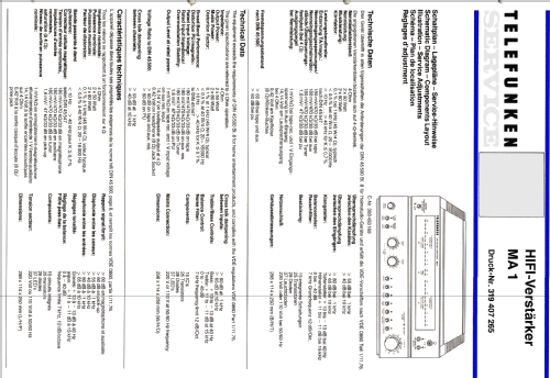 MA1; Telefunken (ID = 690943) Ampl/Mixer