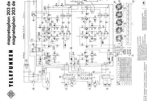 Magnetophon 203 de luxe M 203; Telefunken (ID = 1916169) Enrég.-R