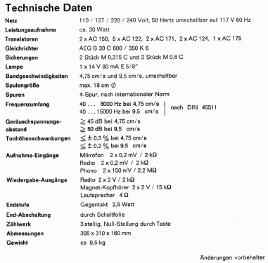 Magnetophon 203TS M 203TS; Telefunken (ID = 1982942) Reg-Riprod