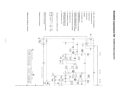 Magnetophon 501 M 501; Telefunken (ID = 1332323) Enrég.-R
