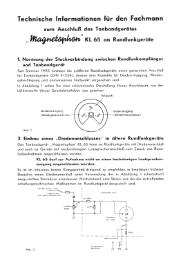 Magnetophon KL65KX; Telefunken (ID = 3181952) R-Player