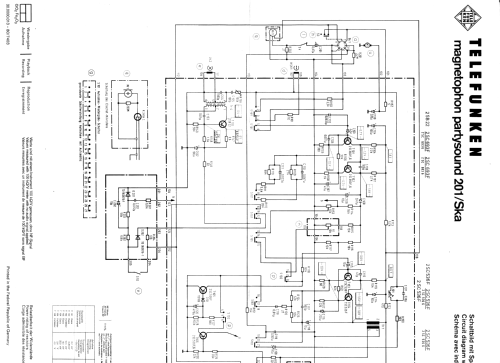 magnetophon partysound 201; Telefunken (ID = 192653) R-Player