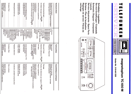 Magnetophon TC-650M; Telefunken (ID = 674958) R-Player