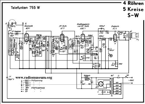 Markstein-Super 755W ; Telefunken (ID = 37564) Radio