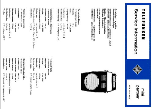 Mini Partner 101; Telefunken (ID = 1748071) Radio