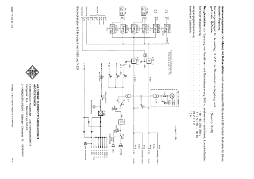 Mischverstärker V620; Telefunken (ID = 2085946) Ampl/Mixer