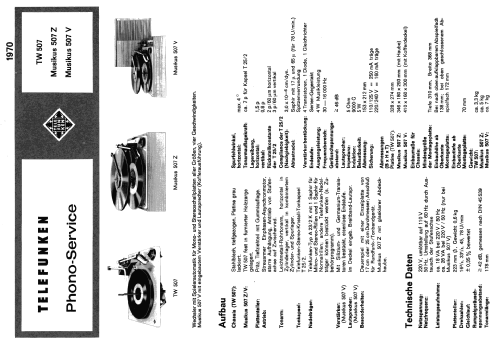 Musikus 507V; Telefunken (ID = 1457038) R-Player