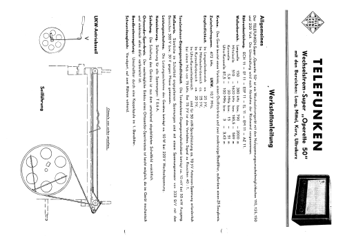 Operette 50W UKW; Telefunken (ID = 1708432) Radio