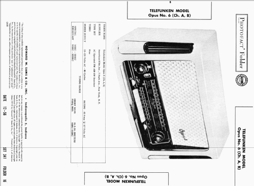 Opus 6 HiFi-System Licensed by Armstrong; Telefunken (ID = 26722) Radio