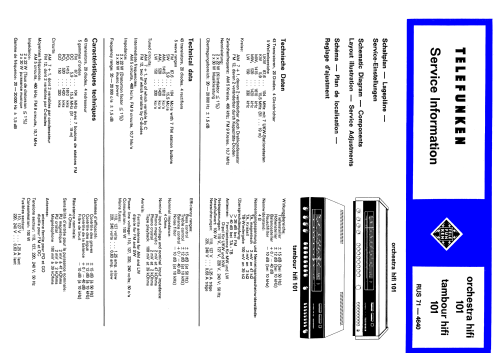 Orchestra HiFi 101; Telefunken (ID = 1934941) Radio
