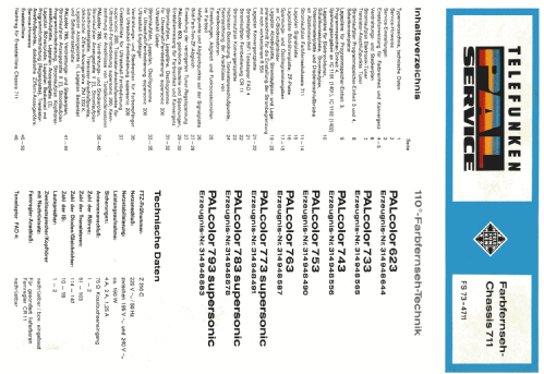 PALcolor 623 Erz.Nr. 314948644 Ch= 711; Telefunken (ID = 2005906) Television