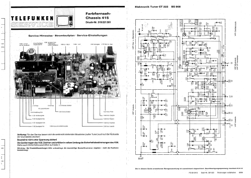 Palcolor V3210 Ch= 415; Telefunken (ID = 2508317) Télévision