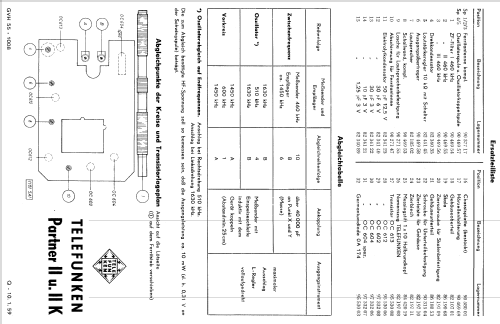 Partner II ; Telefunken (ID = 278720) Radio