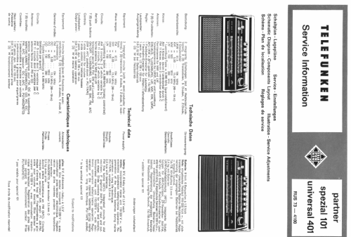 partner universal 401; Telefunken (ID = 97078) Radio