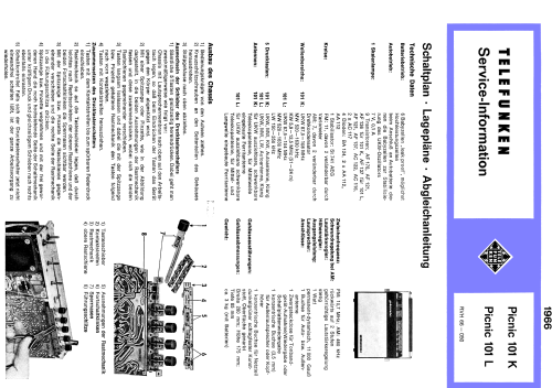 Picnic 101K; Telefunken (ID = 1902934) Radio