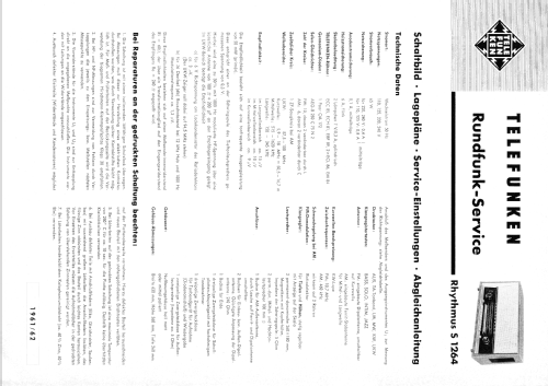 Rhythmus S 1264; Telefunken (ID = 292154) Radio