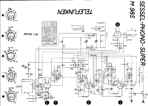 Sessel-Phono-Super M985; Telefunken (ID = 20525) Radio